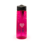 I love HR plastic water bottle in pink